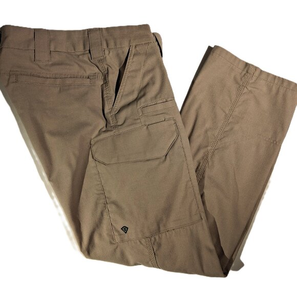 FIRST TACTICAL PANTS wms  8 Tall  Defender-124002  Tan  Pockets  Double Knee EUC - Picture 1 of 12